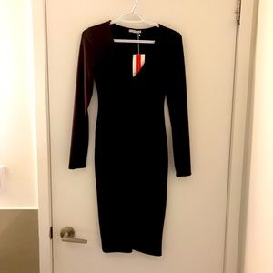 Zara long sleeve plum midi dress